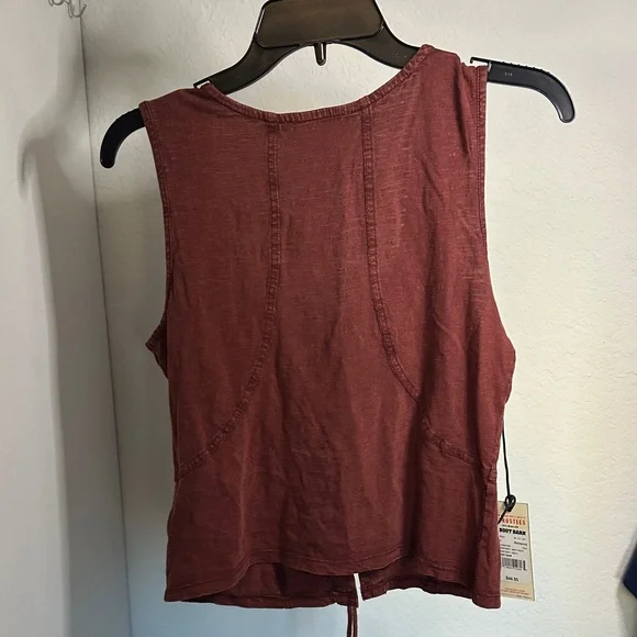Idyllwind Embroidered Lace-Up Corset style Tank Top - Rust Brown NWT - Picture 4 of 4
